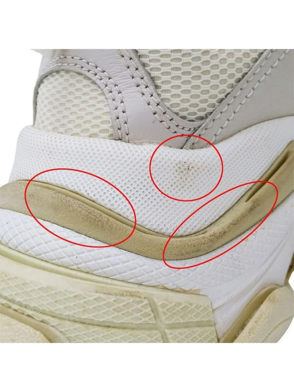 Balenciaga Sneakers Nylon Triple S White Beige 36 - Picture 10 of 15